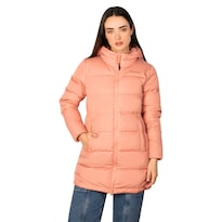 Chamarra Greenlander Larga Capitonada De Pluma Con Gorro Para Mujer