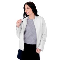 Chamarra De Vinipiel Para Mujer Blanca