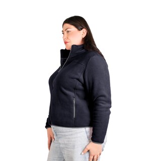 Foto 3 | Foto 3 | Sudadera Greenlander Eco Fleece Con Fur Tallas Extra Color Azul Marino Para Dama