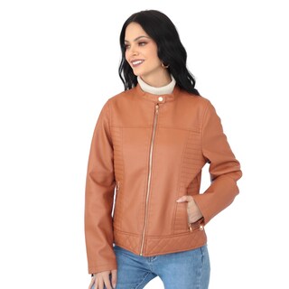 Foto 1 | Foto 1 | Chamarra De Vinipiel Para Mujer Café