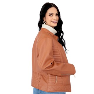 Foto 2 | Foto 2 | Chamarra De Vinipiel Para Mujer Café
