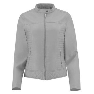Foto 3 | Foto 3 | Chamarra De Vinipiel Para Mujer Gris