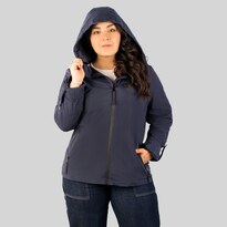 Chamarra Greenlander Rompevientos Con Gorro Tallas Extra Para Mujer