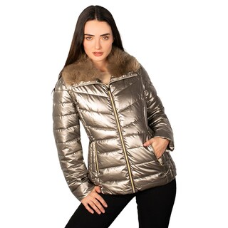 Foto 1 | Foto 1 | Chamarra Greenlander Capitonada Brillante Cuello Alto Para Mujer