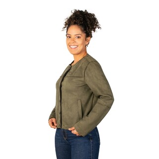 Foto 3 | Foto 3 | Chamarra Greenlander Gamuza Con Botones Para Mujer