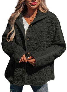 Foto 1 | Foto 1 | Chaqueta Evaless, Ligera, Acolchada En Forma De Diamante, Para Mujer, Negra - Venta Internacional.