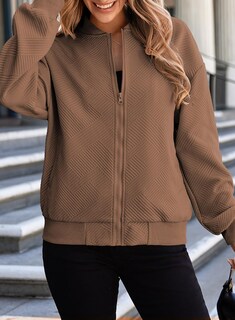 Foto 5 | Foto 5 | Chaqueta Evaless Bomber Para Mujer Otoño 2024 Cuello Alto Marrón - Venta Internacional.