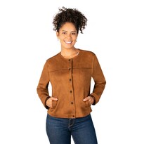 Chamarra Greenlander Gamuza Con Botones Para Mujer