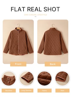 Foto 5 | Foto 5 | Chaqueta Acolchada Evaless Puffer Para Mujer, Color Café, Talla M - Venta Internacional.