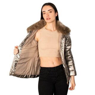 Foto 2 | Foto 2 | Chamarra Greenlander Capitonada Brillante Cuello Alto Para Mujer