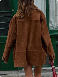 Foto 2 | Foto 2 | Chaqueta Chouyatou Para Mujer, Piel De Gamuza Sintética Fall Boyfriend - Venta Internacional.