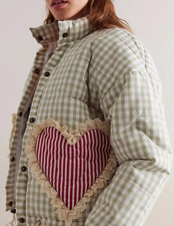 Foto 2 | Foto 2 | Chaqueta Yimoon Para Mujer, Corta, Acolchada, Acolchada, A Cuadros, Color Verde - Venta Internacional.