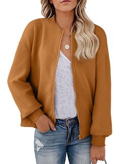 Foto 1 | Foto 1 | Chaqueta Evaless Bomber Para Mujer Otoño 2024 Ligera Camel - Venta Internacional.