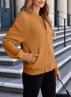 Foto 3 | Foto 3 | Chaqueta Evaless Bomber Para Mujer Otoño 2024 Ligera Camel - Venta Internacional.