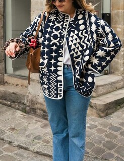 Foto 3 | Foto 3 | Chaqueta Yimoon Acolchada Para Mujer, Ligera, Floral, Azul Marino - Venta Internacional.