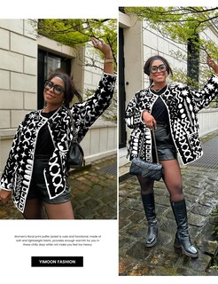 Foto 6 | Foto 6 | Chaqueta Acolchada Yimoon Con Estampado Floral Ligero Para Mujer - Venta Internacional.