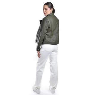 Foto 3 | Foto 3 | Chamarra Estilo Biker Roman Fashion /juvenil, 7409 (verde) Verde Oscuro