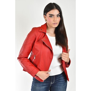 Foto 3 | Foto 3 | Chamarra Estilo Biker Roman Fashion /juvenil 7409 (rojo) Rojo