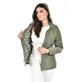 Foto 4 | Foto 4 | Chamarra Ligera Con Capucha Desmontable Roman Fashion /tallas Extras 24609 (verde Militar) Verde Oscuro