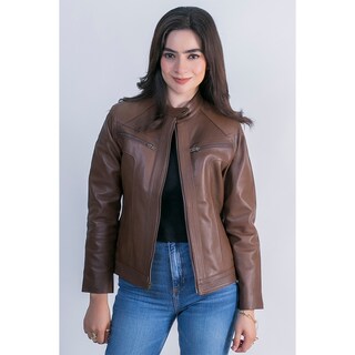 Foto 3 | Foto 3 | Chamarra De Piel Mujer Castelli Slim Elegante Dama Cierres