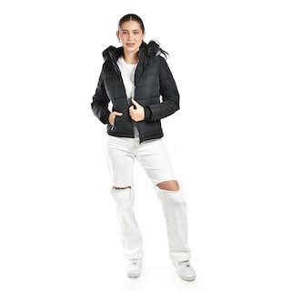 Foto 6 | Foto 6 | Chamarra Acolchada Con Capucha Roman Fashion /juvenil 7504 (negro) Negro