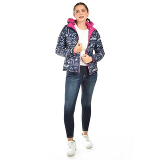 Foto 4 | Foto 4 | Chamarra Doble Vista Con Capucha Roman Fashion /juvenil 7235 (rosa) Fucsia