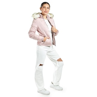 Foto 2 | Foto 2 | Chamarra Acolchada Con Capucha Roman Fashion /juvenil 7504 (rosa Palo) Rosa