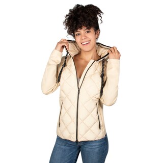 Foto 1 | Foto 1 | Chamarra Greenlander Premium Capitonada De Rombos Con Gorro Para Mujer