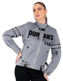 Foto 1 | Foto 1 | Chamarra Mujer Biker Con Proteccion Gris Roosevelt A317