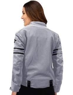 Foto 3 | Foto 3 | Chamarra Mujer Biker Con Proteccion Gris Roosevelt A317