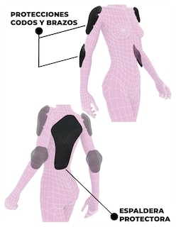 Foto 5 | Foto 5 | Chamarra Mujer Biker Con Proteccion Gris Roosevelt A317