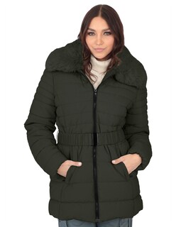 Foto 1 | Foto 1 | Chamarra Cazadora Cuello Aborregado Mujer Verde Militar Roosevelt A272