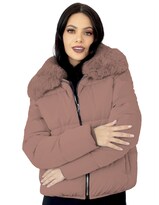 Chamarra Mujer Cuello Con Peluche Acolchada Palo De Rosa Roosevelt A273