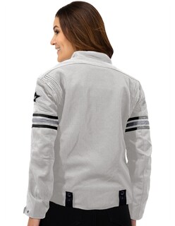 Foto 3 | Foto 3 | Chamarra Mujer Biker Con Proteccion Blanco Roosevelt A317