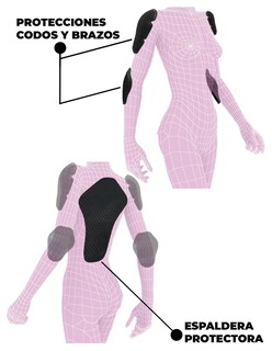 Foto 5 | Foto 5 | Chamarra Mujer Biker Con Proteccion Blanco Roosevelt A317