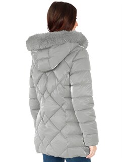 Foto 2 | Foto 2 | Chamarra Cazadora Mujer Con Gorro Capitonada Plateado Roosevelt A268