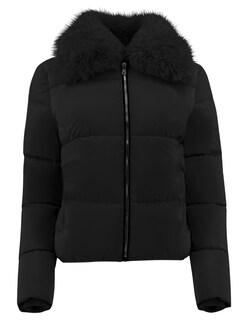 Foto 5 | Foto 5 | Chamarra Mujer Cuello Con Peluche Acolchada Negro Roosevelt A273