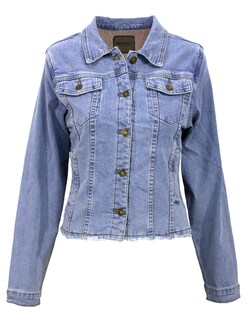 Foto 1 | Foto 1 | Chamarra De Mezclilla Mujer Cuello Afelpado Premium Azul Cielo Roosevelt 44