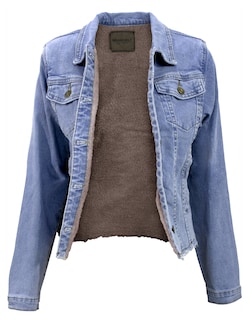 Foto 2 | Foto 2 | Chamarra De Mezclilla Mujer Cuello Afelpado Premium Azul Cielo Roosevelt 44