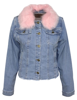 Foto 3 | Foto 3 | Chamarra De Mezclilla Mujer Cuello Afelpado Premium Azul Cielo Roosevelt 44