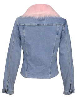 Foto 6 | Foto 6 | Chamarra De Mezclilla Mujer Cuello Afelpado Premium Azul Cielo Roosevelt 44