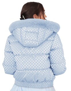 Foto 3 | Foto 3 | Chamarra Capitonada Mujer Gorro Desmontable Azul Cielo Roosevelt A292