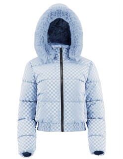Foto 4 | Foto 4 | Chamarra Capitonada Mujer Gorro Desmontable Azul Cielo Roosevelt A292