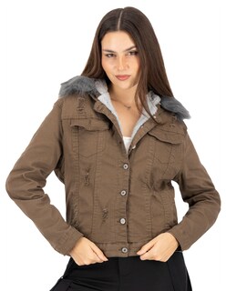 Foto 1 | Foto 1 | Chamarra Plus Mujer Con Gorro Afelpada