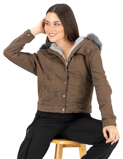 Foto 3 | Foto 3 | Chamarra Plus Mujer Con Gorro Afelpada
