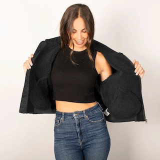 Foto 2 | Foto 2 | Chamarra Greenlander De Mujer Gamuza Estilo Biker Con Forro Polar