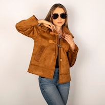 Chamarra Greenlander De Gamuza Con Gorro Desmontable Para Mujer