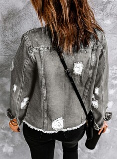 Foto 3 | Foto 3 | Chaqueta Vaquera Evaless Para Mujer Color Gris Talla S - Venta Internacional.