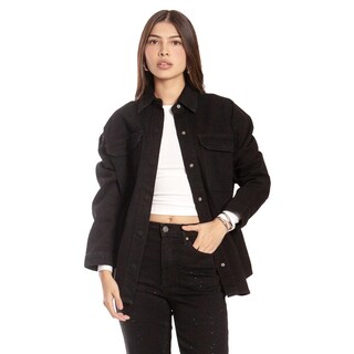 Foto 1 | Foto 1 | Chamarra Denim Overzize /juvenil 7134 (negro) Negro