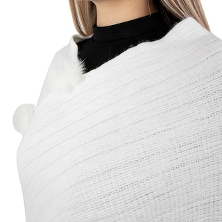 Foto 5 | Foto 5 | Poncho Tejido Vasarelli color Blanco para Mujer